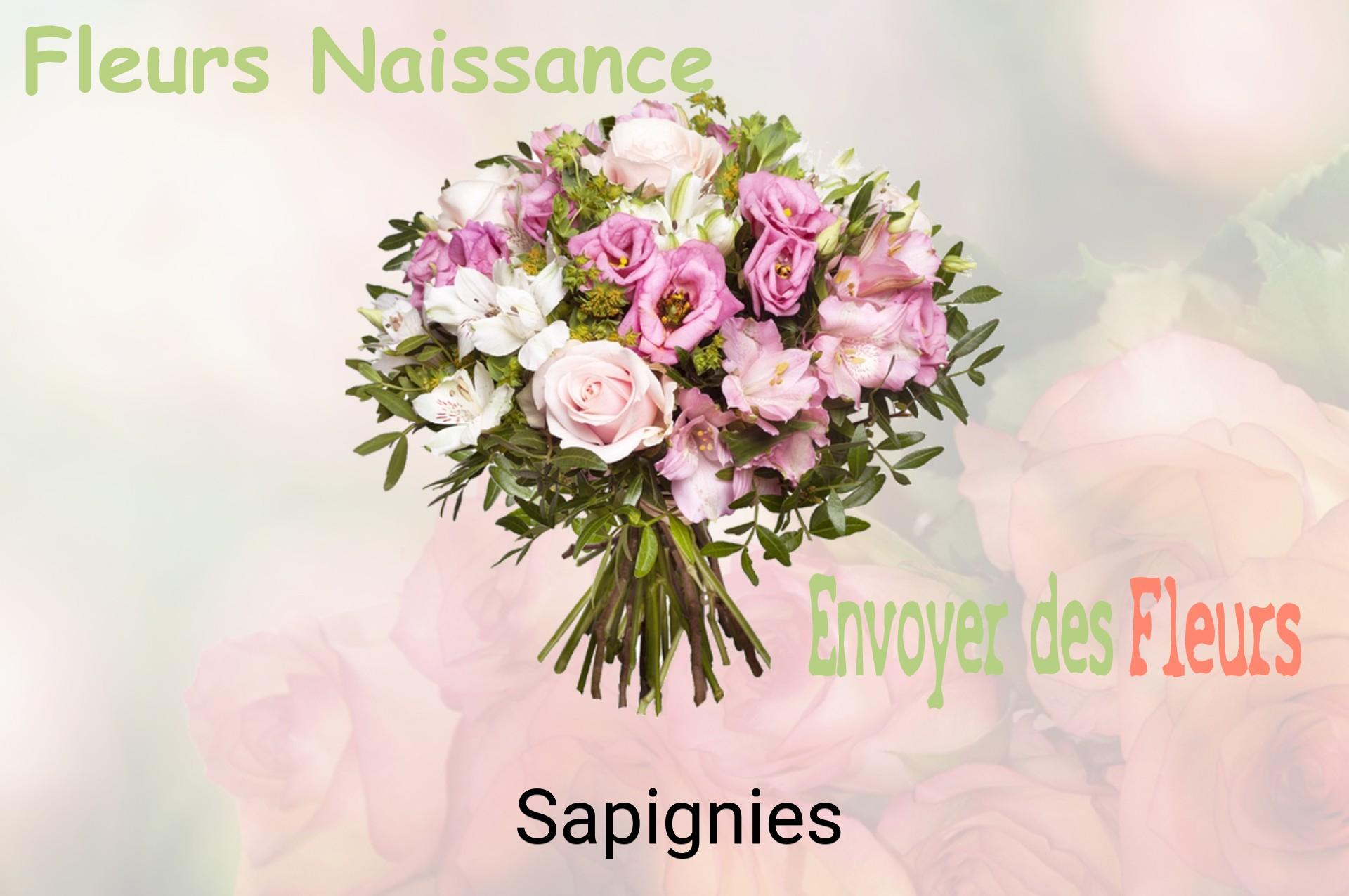 Bouquet de fleurs de naissance livré à Sapignies